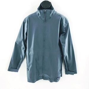 Patagonia Men Thundershell Rain Jacket Blue Green Full Zip Missing Hood Sz M